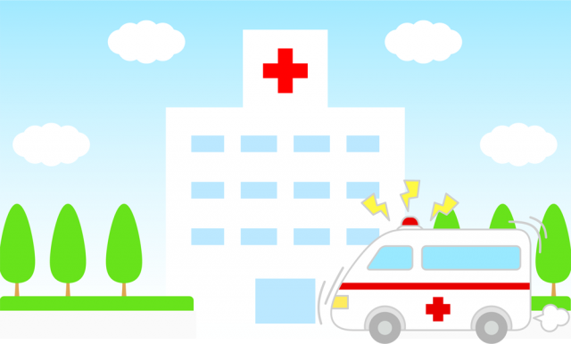 救急車と病院アイコン Csai Png 無料イラスト素材 素材ラボ