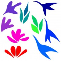 鳥と花イラスト・…