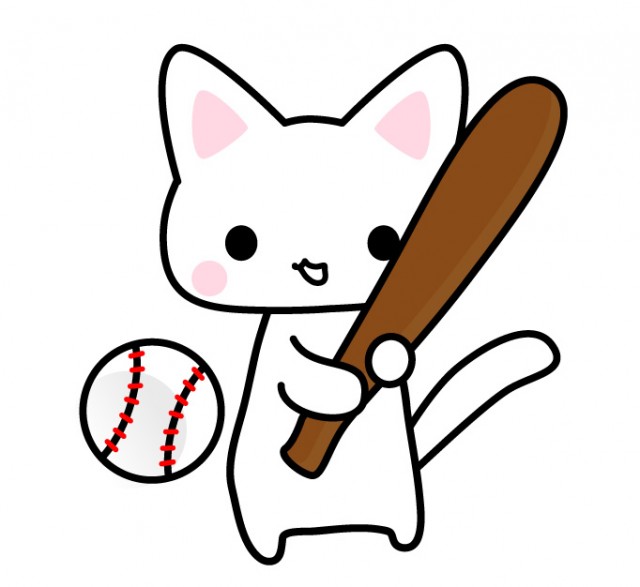 猫 野球 ソフトボールイラスト 無料イラスト素材 素材ラボ
