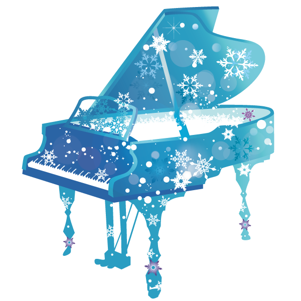雪のピアノイラスト 透過png Jpg 無料イラスト素材 素材ラボ