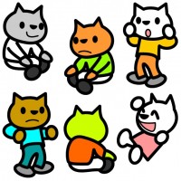 猫のイラスト・ア…