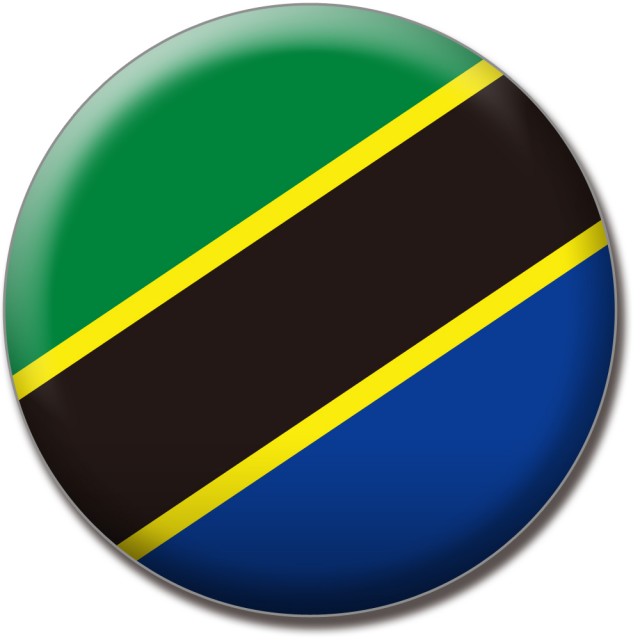世界の国旗 バッジタイプ タンザニア 無料イラスト素材 素材ラボ
