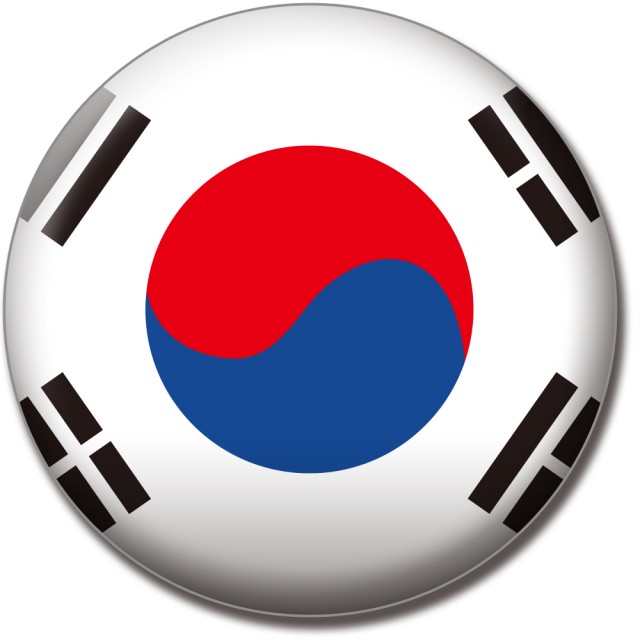 世界の国旗 バッジタイプ 韓国 無料イラスト素材 素材ラボ
