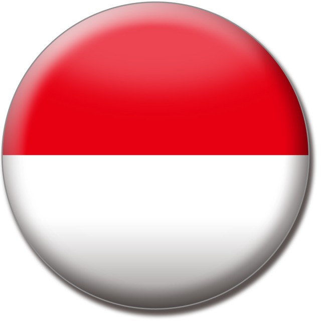 世界の国旗 バッジタイプ インドネシア 無料イラスト素材 素材ラボ