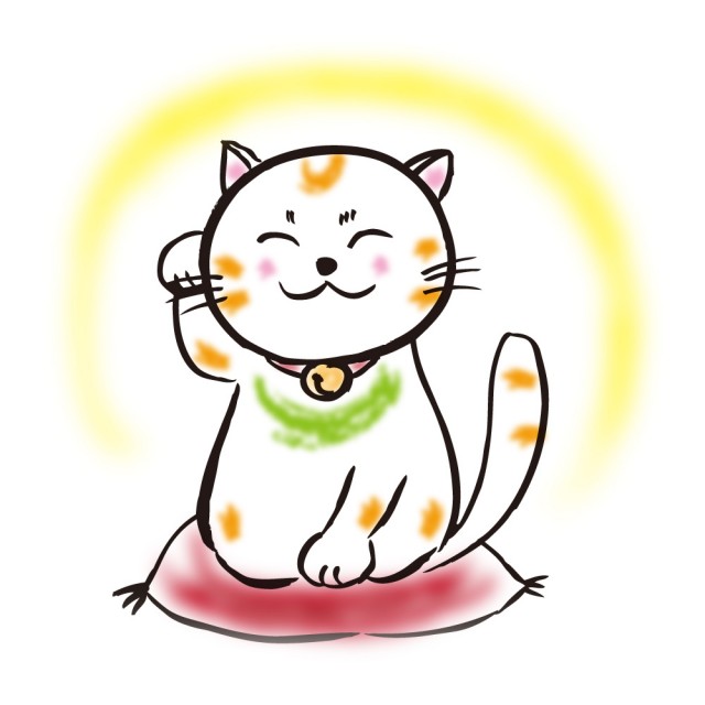 ワンポイントイラスト 絵手紙 手書き風 猫 無料イラスト素材 素材ラボ