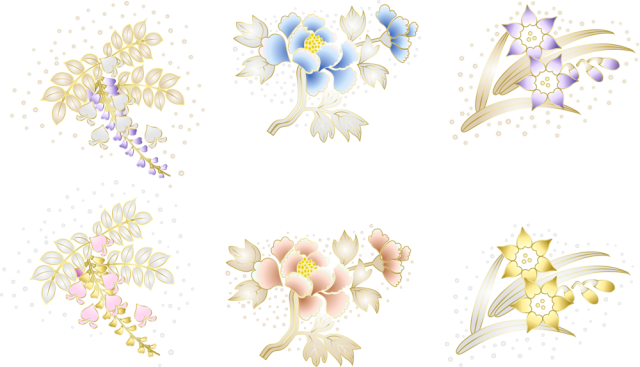 和風の花 Cs4ai Png 無料イラスト素材 素材ラボ