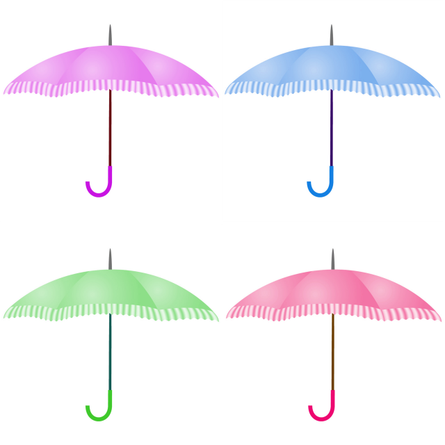 アイコン素材 女性物のかわいい傘 無料イラスト素材 素材ラボ