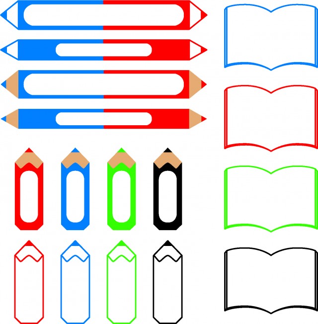 文具のミニフレームアイコン 無料イラスト素材 素材ラボ