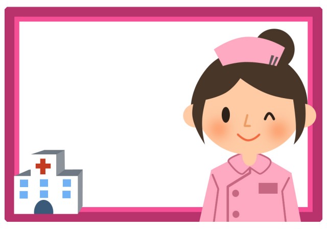 看護婦さんのフレーム 無料イラスト素材 素材ラボ