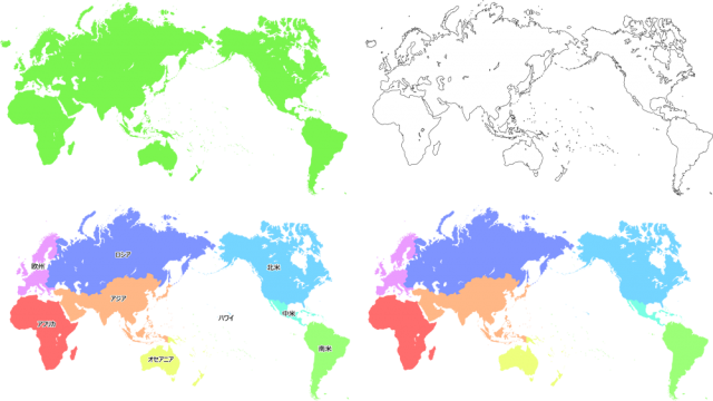 世界地図セット Csai Png 無料イラスト素材 素材ラボ