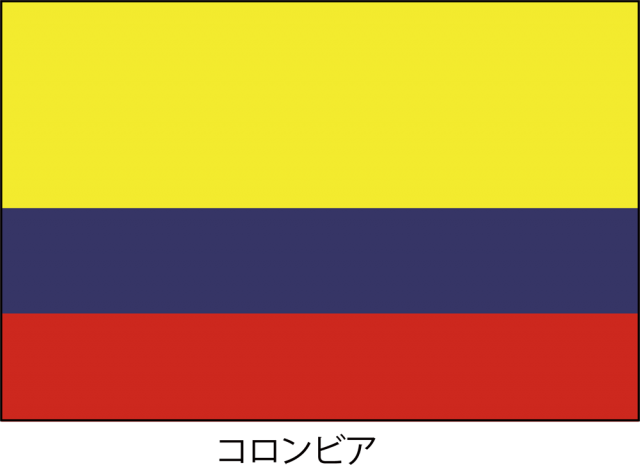 コロンビア共和国の国旗 Csai Png 無料イラスト素材 素材ラボ