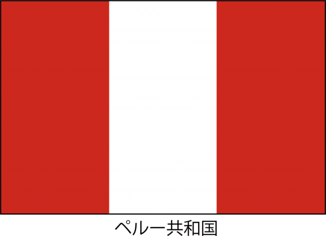無料イラスト素材：ペルー共和国の国旗（CSai・png）