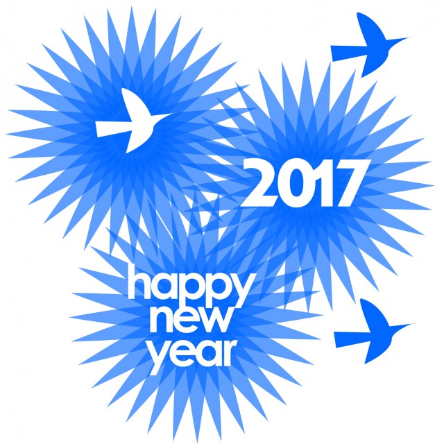 青い鳥 シンプルイラスト 酉年年賀状用素材17 無料イラスト素材 素材ラボ