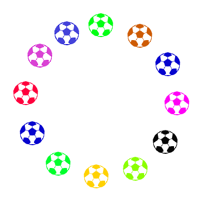 サッカーボールカラフルリング 無料イラスト素材 素材ラボ