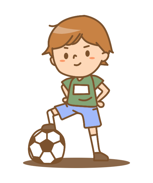 サッカーをする少年 無料イラスト素材 素材ラボ