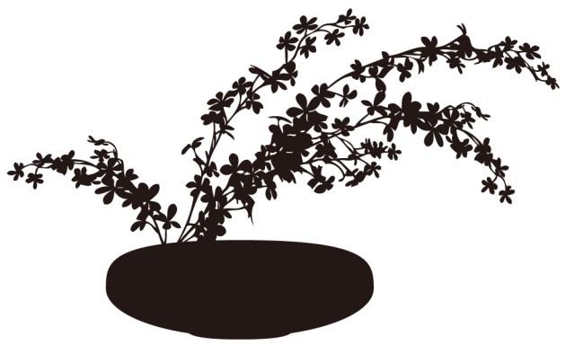 シルエット素材 鉢植え 花瓶の花 10 無料イラスト素材 素材ラボ