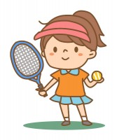 テニスと女の子