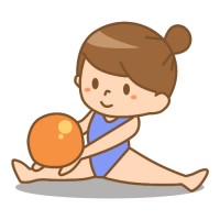 体操女子とボール