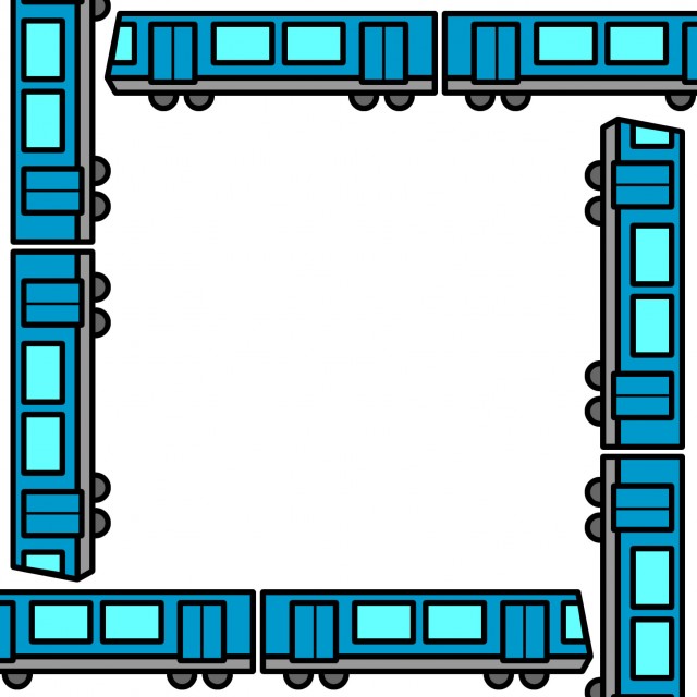 電車のフレーム 無料イラスト素材 素材ラボ