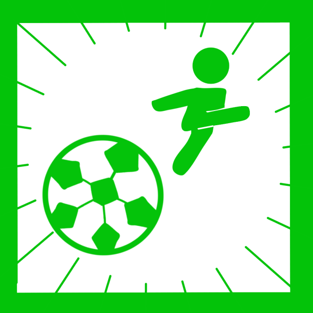 サッカーシュートアイコン 無料イラスト素材 素材ラボ