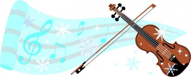 冬のバイオリン 無料イラスト素材 素材ラボ