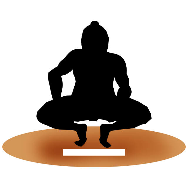 スポーツ 相撲シルエット 気迫ある若い力士 無料イラスト素材 素材ラボ