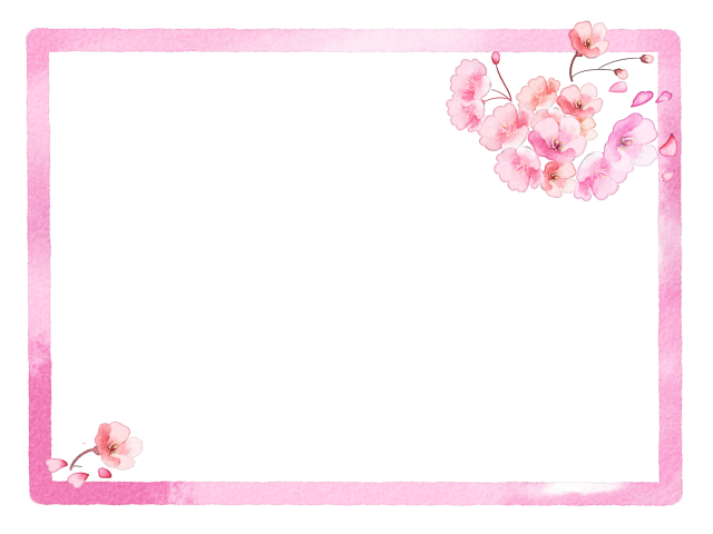 桜 飾り枠 無料イラスト素材 素材ラボ