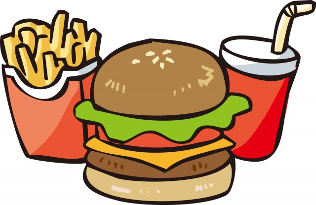 ハンバーガーセット 無料イラスト素材 素材ラボ