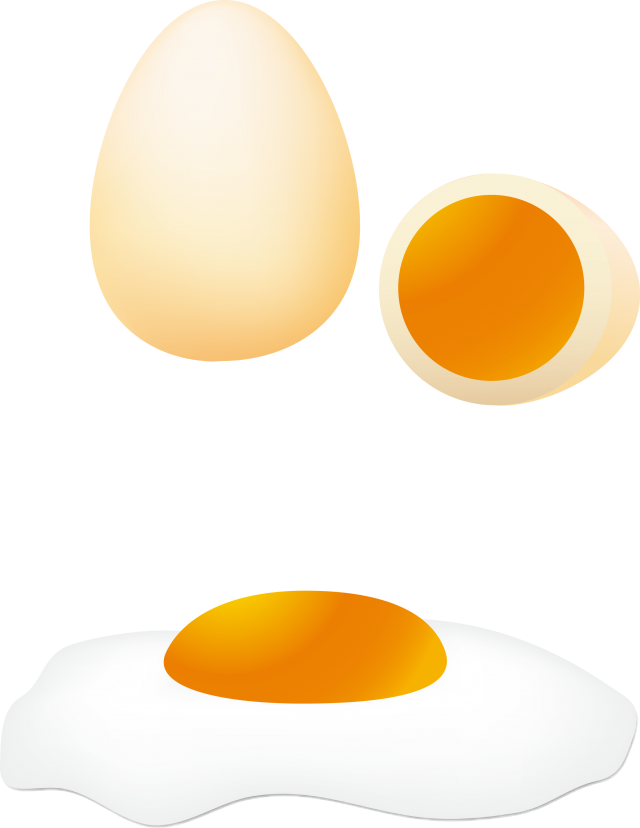 ゆで卵 目玉焼きセット 無料イラスト素材 素材ラボ