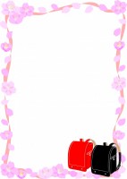 ランドセルと桜の…