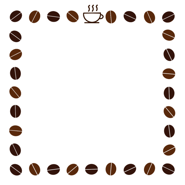 コーヒー豆フレーム 無料イラスト素材 素材ラボ