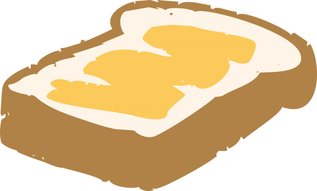 バター付きのパン 無料イラスト素材 素材ラボ