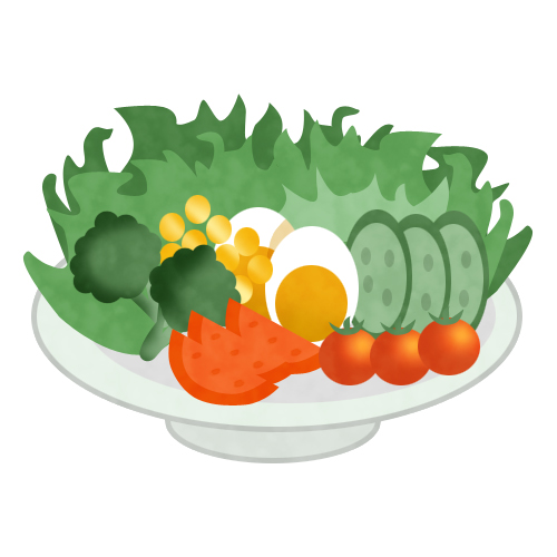 野菜のサラダ 無料イラスト素材 素材ラボ
