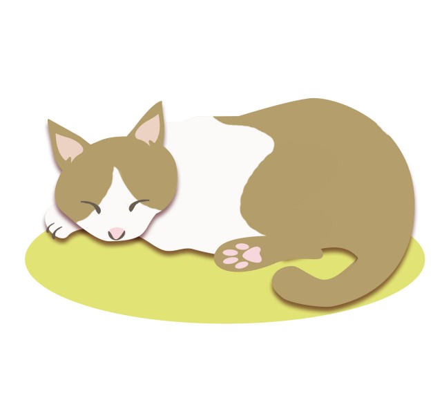 猫寝てる 無料イラスト素材 素材ラボ