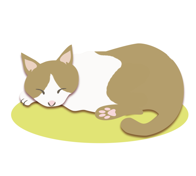 猫寝てる 無料イラスト素材 素材ラボ