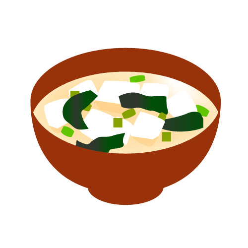 豆腐とわかめの味噌汁 みそ汁 のイラスト 無料イラスト素材 素材ラボ
