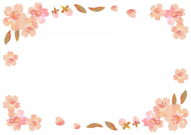 水彩な桜のフレーム 無料イラスト素材 素材ラボ