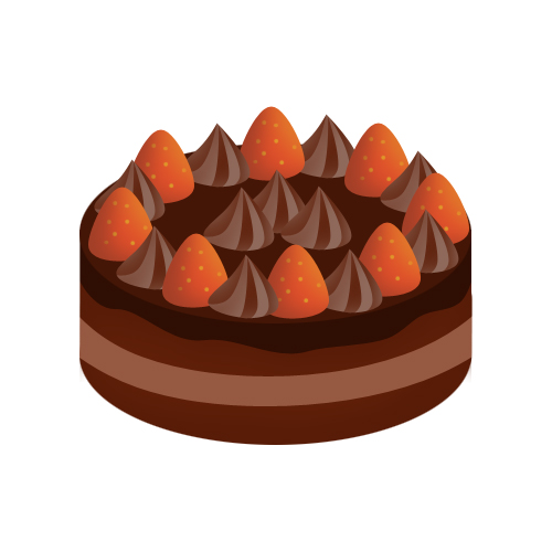 チョコのホールケーキ 無料イラスト素材 素材ラボ
