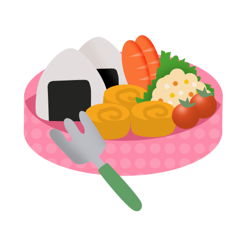 ピンクのお弁当箱 無料イラスト素材 素材ラボ