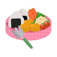 ピンクのお弁当箱