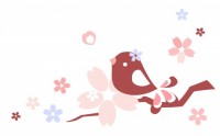 桜の枝のコトリ