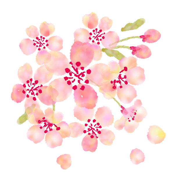 花いっぱいの桜 無料イラスト素材 素材ラボ