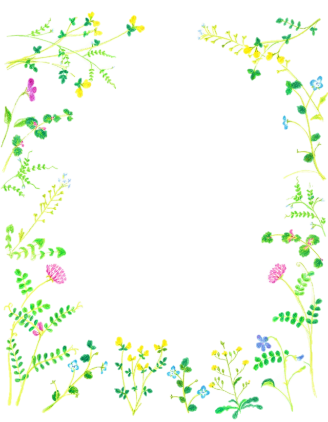 春めく野の花フレーム | 無料イラスト素材｜素材ラボ