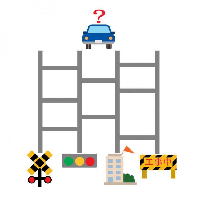 交通のイラスト 道選びに悩んでいる自動車 無料イラスト素材 素材ラボ 交通のイラスト 道選びに悩んでいる自動車 無料イラスト素材 素材ラボ