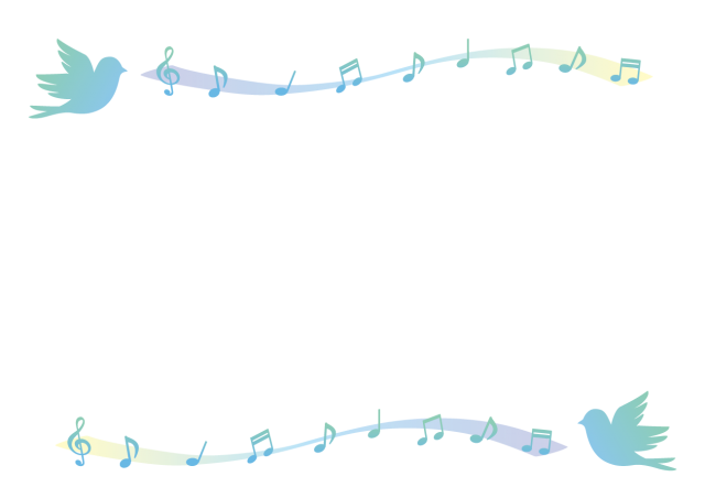 さえずる鳥のフレーム 無料イラスト素材 素材ラボ