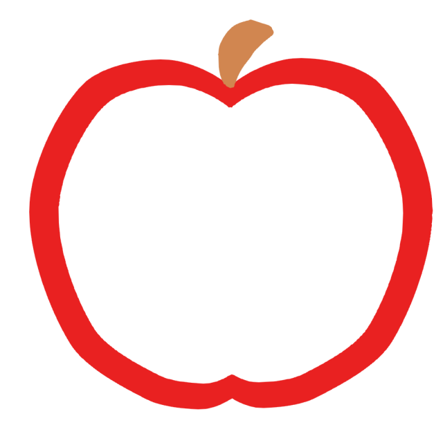 りんごの枠 無料イラスト素材 素材ラボ