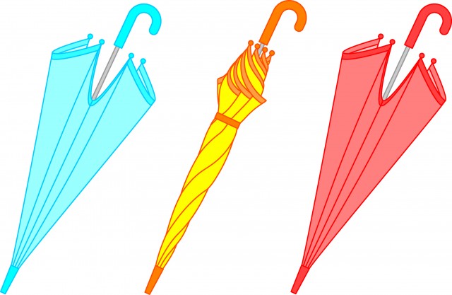 3本の傘のイラスト 無料イラスト素材 素材ラボ
