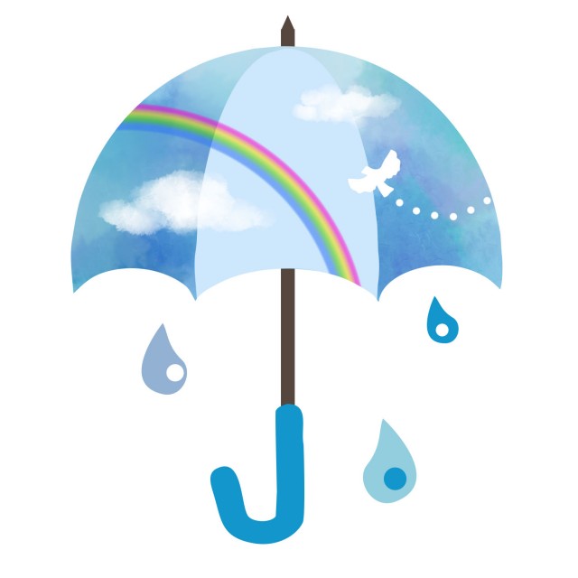 虹の傘 無料イラスト素材 素材ラボ