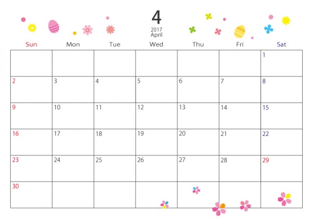 最高17 カレンダー 4月 最高の花の画像