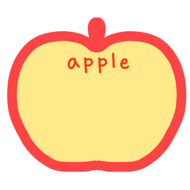 リンゴのメモ帳 無料イラスト素材 素材ラボ